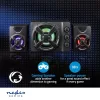 Nedis GSPR31021BK gamer hangszóró készlet, csatornák: 2.1, USB tápellátás, 3,5 mm jack, 33 W, LED, hangerőszabályozó