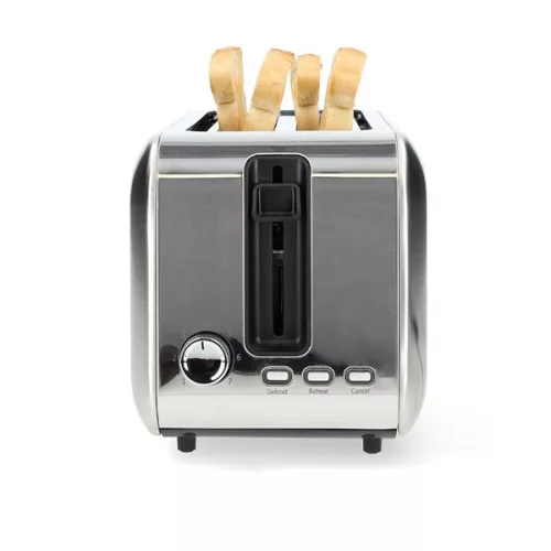 Nedis KABT400AL kenyérpirító 1450W, 4 szeletes vagy 2 hosszú, 7 fokozat, kiolvasztás funkció, alumínium