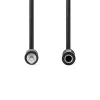 Nedis CAGP22550BK02 sztereo adapter, 3,5mm jack dugó - 6,35mm jack aljzat, 0,20m