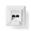 Nedis CCGB89200IV Süllyesztett | 2 port | CAT6 fali doboz