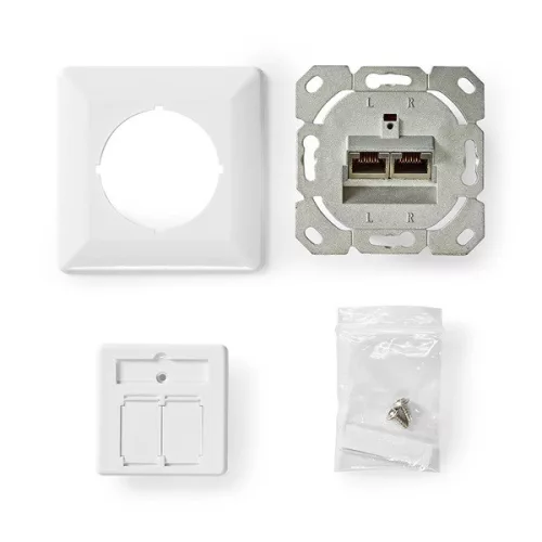 Nedis CCGB89200IV Süllyesztett | 2 port | CAT6 fali doboz