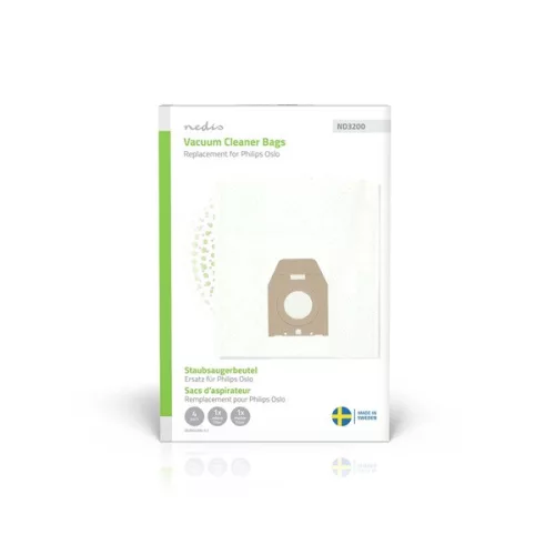 Nedis DUBG1200-4.1 porzsák Philips Oslo +,  4 db porzsák, 1 db mikroszűrő, 1 db motorszűrő