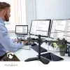 Nedis MMDOSD110BK 15"-32" asztali 2 monitor tartóállvány, VESA 75x75 / 100x100