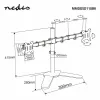 Nedis MMDOSD110BK 15"-32" asztali 2 monitor tartóállvány, VESA 75x75 / 100x100