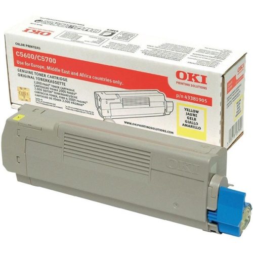 OKI Toner C5600/5700 sárga 2000/oldal