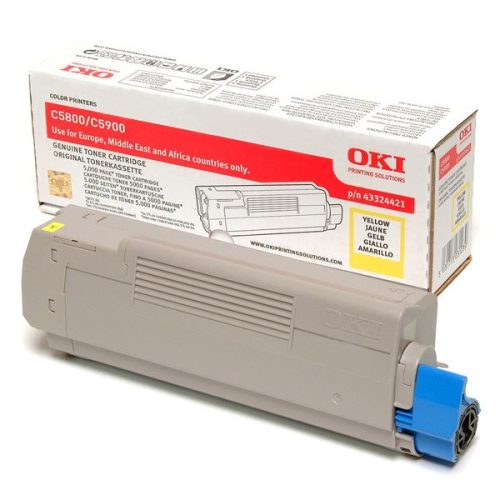 OKI Toner C58/59/5550MFPsárga 5000/oldal