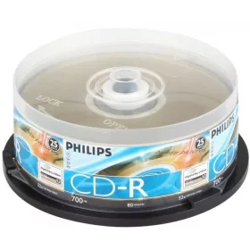 Philips CD-R 80 52x 25db/henger nyomtatható (25-ös címke)
