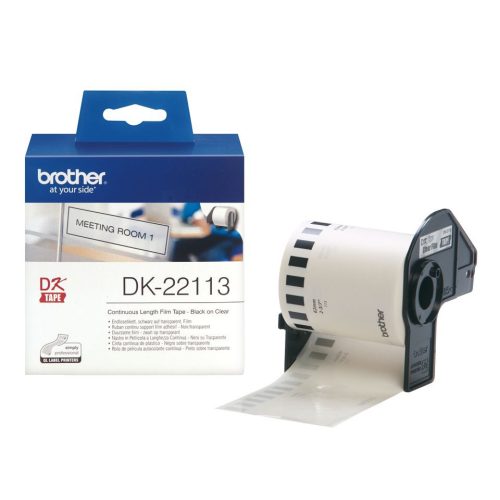 Brother DK-22113 folytonos szalagcímke 62mm x 15,24m öntapadós Clear