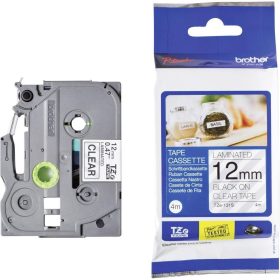   Brother TZE-131s laminált P-touch szalag (12mm) Black on Clear - 4m