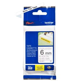   Brother TZE-S211 laminált P-touch szalag (6mm) Black on White - 8m