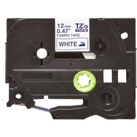 Brother TZe-FA3 textil szalag (12mm) Blue on White - 3m