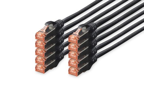 Digitus CAT6 S-FTP Patch Cable 0,25m Black (10db)