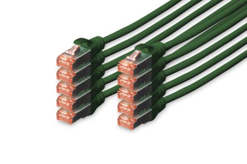 Digitus CAT6 S-FTP Patch Cable 0,25m Green (10db)