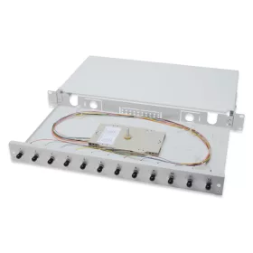 Digitus FO splice box, 1U, equipped, 12x SC DX, OS2