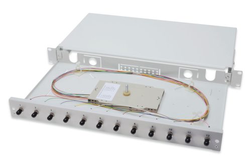 Digitus FO splice box, 1U, equipped, 24x LC DX, OS2