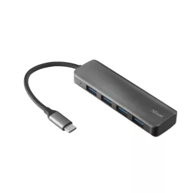 Trust Halyx Aluminium USB-C to 4-Port USB-A 3.2 Hub Black