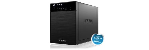 Raidsonic IcyBox IB-3640SU3 External 4x JBOD enclosure with eSATA and USB 3.0 for 3.5" SATA hard drives