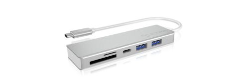 Raidsonic IcyBox IB-HUB1413-CR USB 3.0 Type-C USB hub with 3 USB ports and multi-cardreader Grey