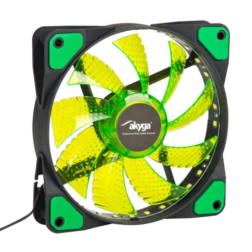 Akyga AW-12E-BG System Fan 12cm Green LED