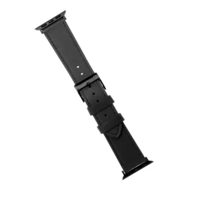 FIXED bőrszíj Apple Watch 42/44/45 mm, fekete
