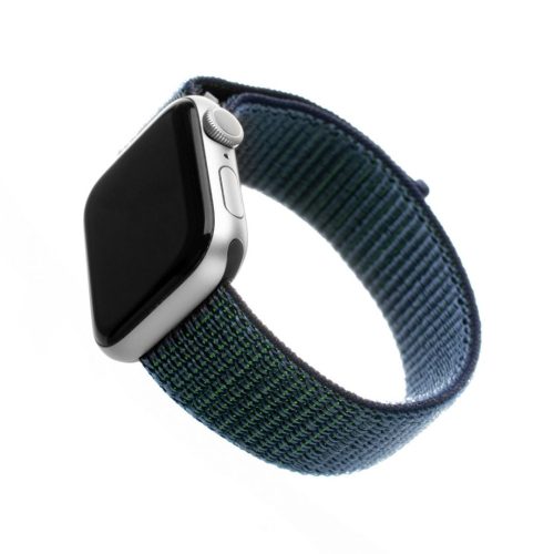 FIXED Nylon szíj Apple Watch 42/44/45mm, sötét Kék