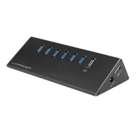LC Power LC-HUB-ALU-2B-7  USB hub Black