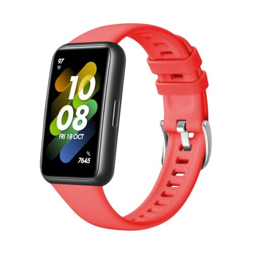 FIXED Silicone Strap for Huawei Band 7, red