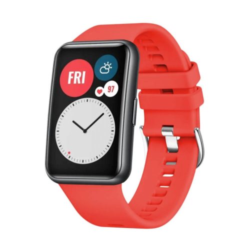 FIXED Silicone Strap for Huawei Watch FIT, red