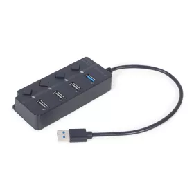   Gembird UHB-U3P1U2P3P-01 4-portos 1xUSB3.1 + 3xUSB2.0 HUB Black