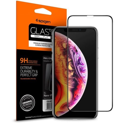 Spigen Glass FC HD, black - iPhone 11/XR