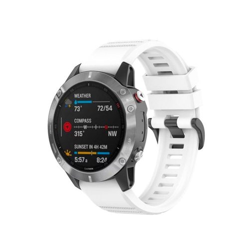 FIXED szilikon szíj Garmin QuickFit okosórához, 26mm, fehér