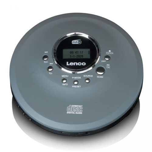 Lenco CD-400GY Portable CD/ MP3 Player for CD CD-R CD-RW Grey