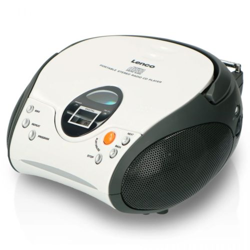 Lenco SCD-24 portable stereo FM radio with CD player White