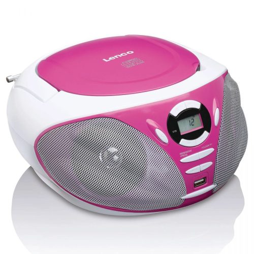Lenco SCD-300PK portable radio MP3 CD USB Pink - Számítástec