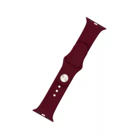   FIXED Silicone Strap Set for Apple Watch 42/44/45/49mm, burgundy Piros, Okosóra kiegészítő