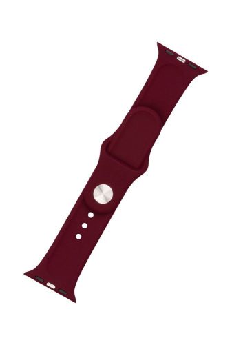 FIXED Silicone Strap Set for Apple Watch 42/44/45/49mm, burgundy Piros, Okosóra kiegészítő