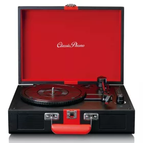   Lenco TT-110 Turntable with Bluetooth reception and built in speakers Black/Red