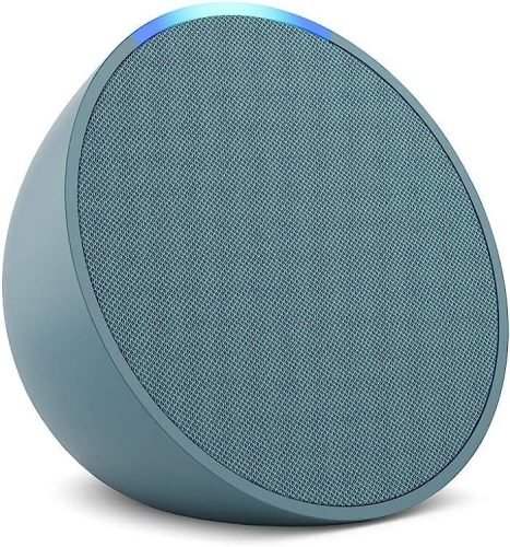 Amazon Echo Pop Full sound compact Bluetooth smart speaker with Alexa Midnight Turquoise