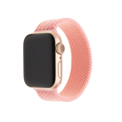 FIXED Elastic Nylon Strap for Apple Watch 42/44/45mm, size XL, pink