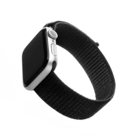   FIXED Nylon Strap for Apple Watch 42/44/45mm, Fekete, Okosóra kiegészítő