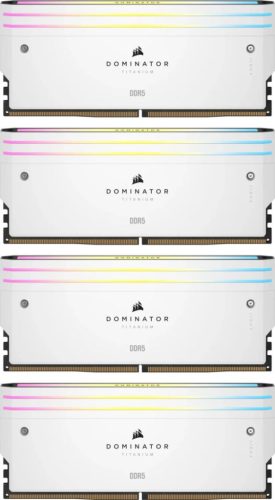 Corsair 64GB DDR5 6000MHz Kit(4x16GB) Dominator Titanium RGB White