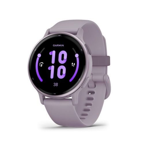 Garmin Vivoactive 5 Metallic Orchid Aluminium Bezel with Orchid Case and Silicone Band