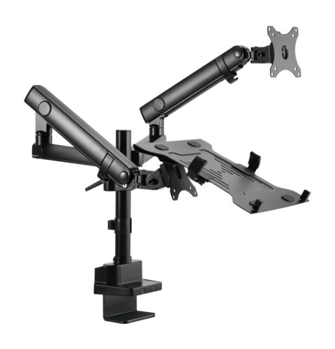 Gembird MA-DA3-02 Desk mounted adjustable monitor arm with notebook tray (full-motion) 17"-32" Black