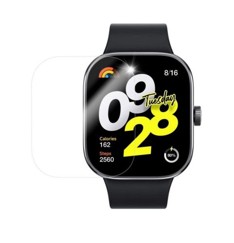 FIXED 2.5D edzett üveg kijelzővédő fólia Xiaomi Redmi Watch 4-hez, 2 db/csomag, átlátszó