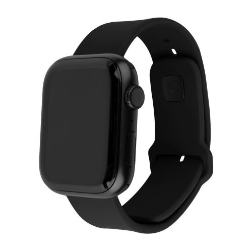 FIXED Sporty szilikon szíj az Apple Watch Ultra 49mm-es okosórákhoz , fekete