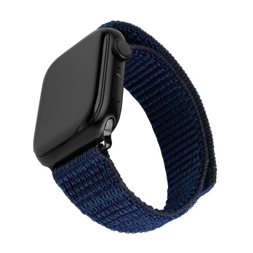 FIXED nylon sportos óraszíj Apple Watch Ultra 49mm-es okosórához, sötétkék FIXNST2-1029-DBL