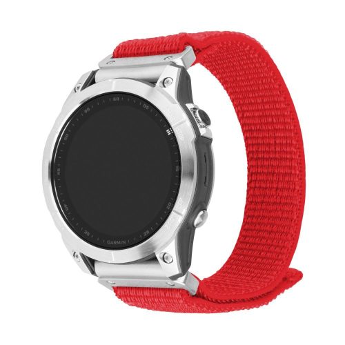 FIXED nylon sportos óraszíj Garmin QuickFit 22mm-es okosórához, piros FIXNST2-QF22mm-RD