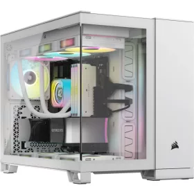   Corsair iCUE LINK 2500X RGB Micro ATX Dual Chamber Tempered Glass White