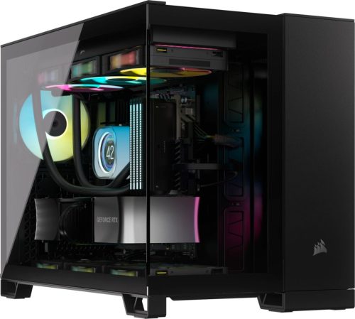 Corsair iCUE LINK 2500X RGB Micro ATX Dual Chamber Tempered Glass Black