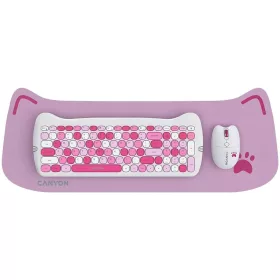   Canyon CNS-HSETW6PK-HU Wireless Keyboard Combo Kitty Edition Pink HU